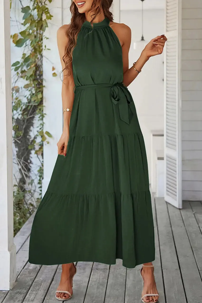 Sleeveless Halter Neck  Boho Dresses