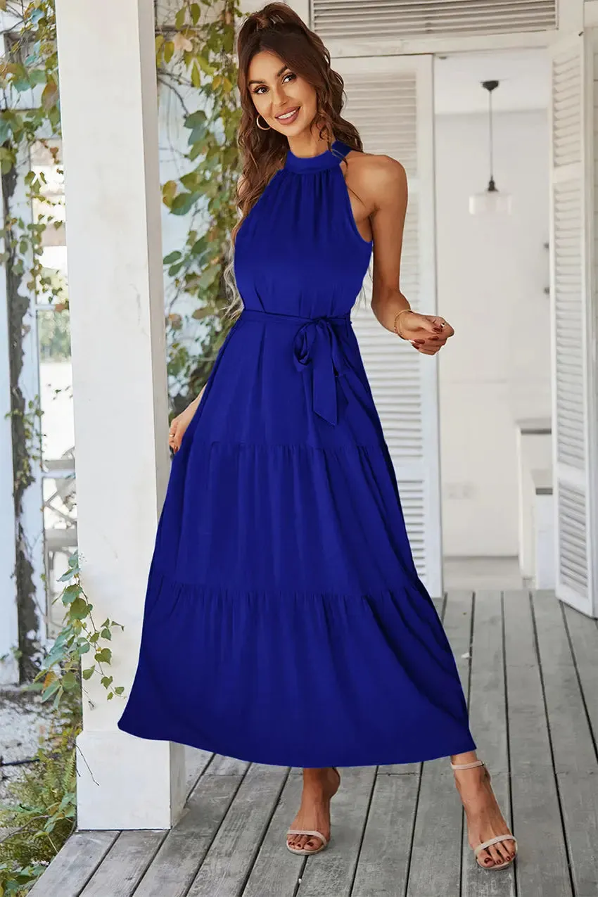 Sleeveless Halter Neck  Boho Dresses