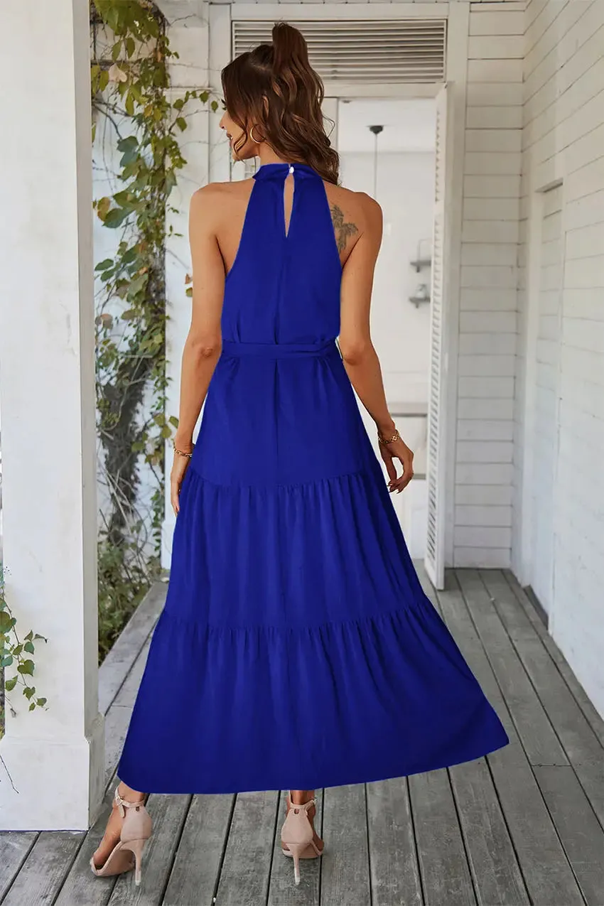 Sleeveless Halter Neck  Boho Dresses