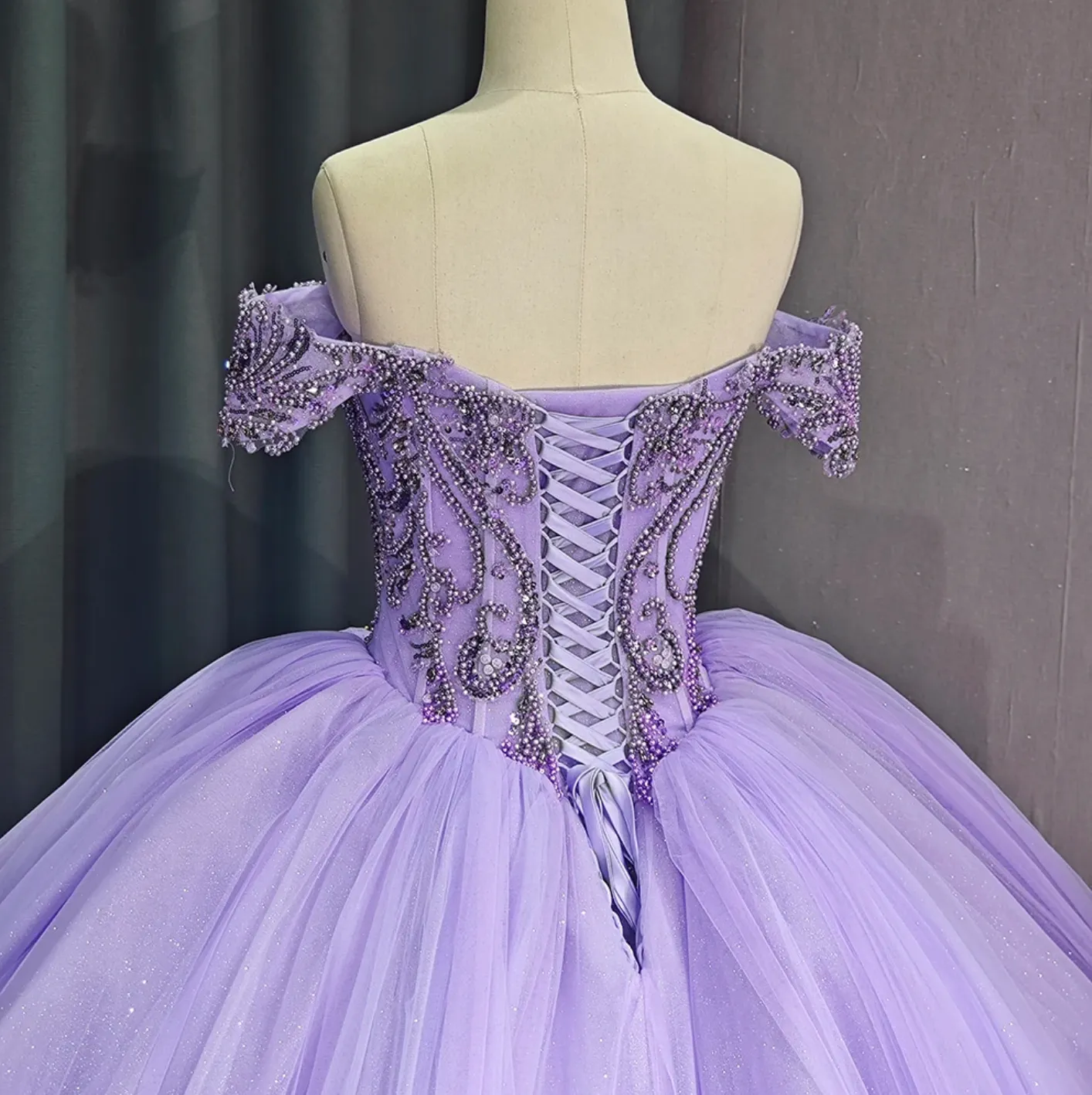 Sparkling Purple Sweetheart Quinceanera Dress