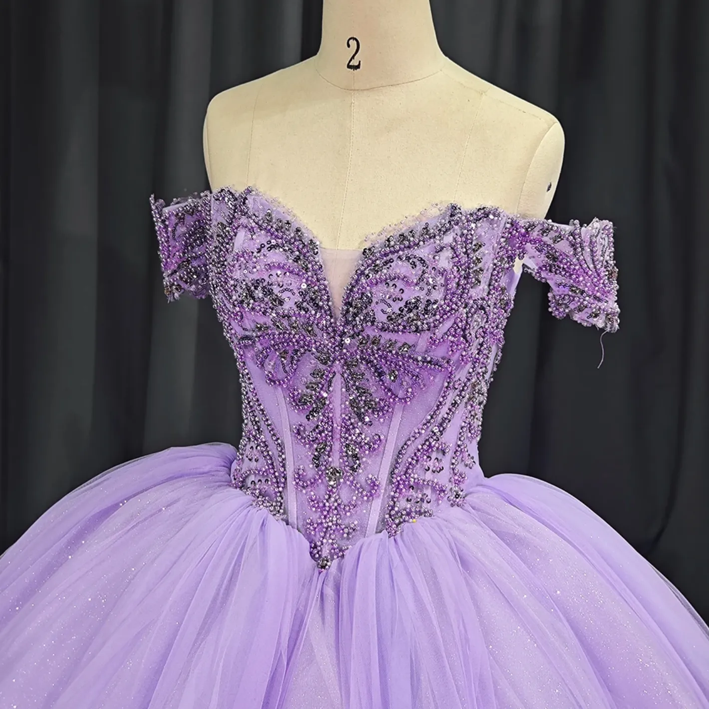 Sparkling Purple Sweetheart Quinceanera Dress