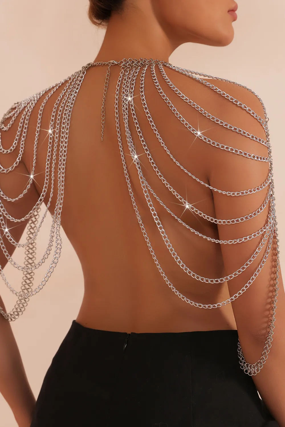 Splicing Shoulder Chain Top