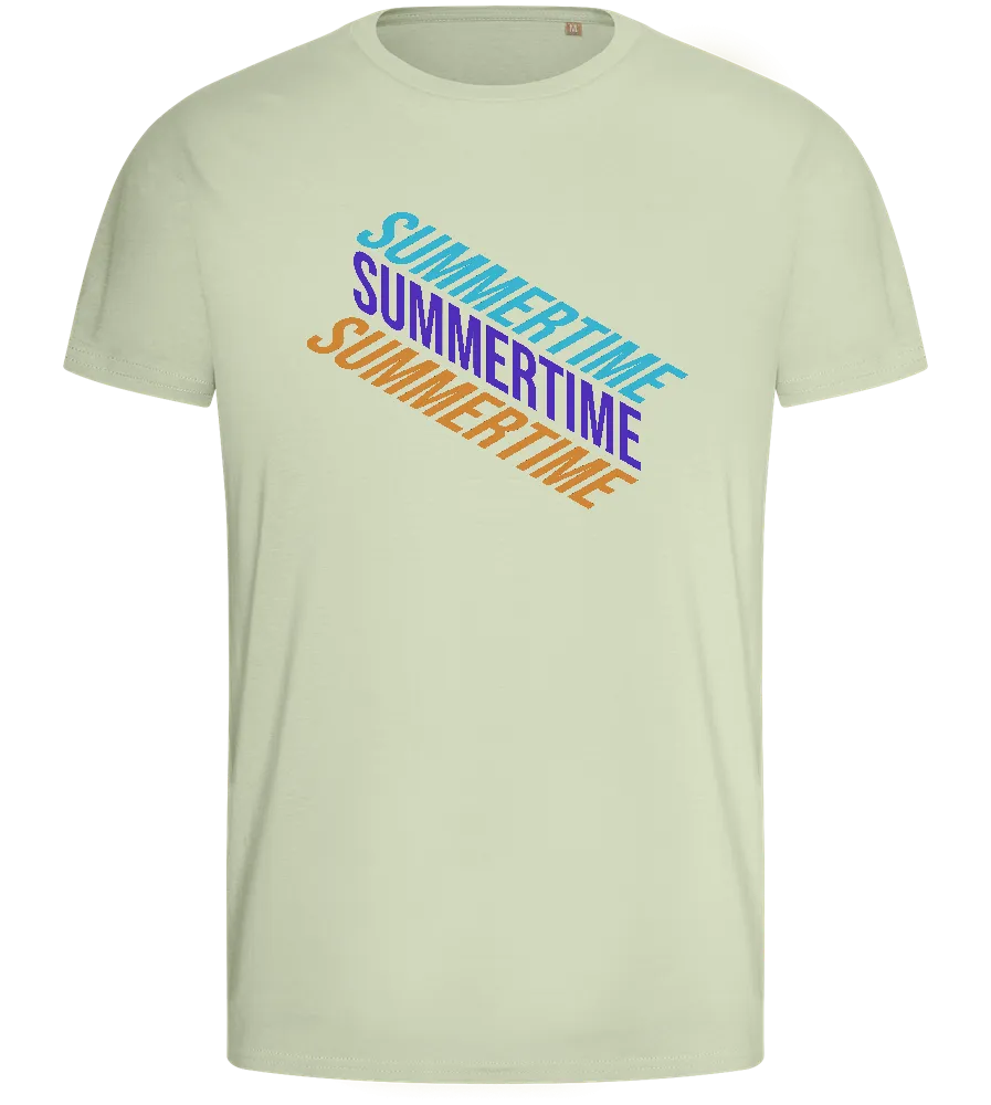 Summertime Design - Basic men's fitted t-shirt