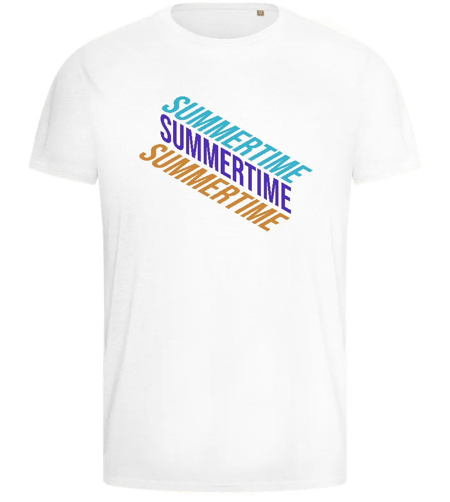 Summertime Design - Basic men's fitted t-shirt