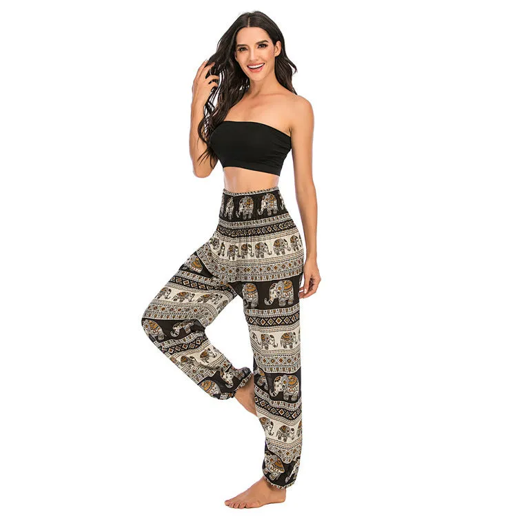 Thailand Elephant Bloomers Yoga Clothes Casual Trousers