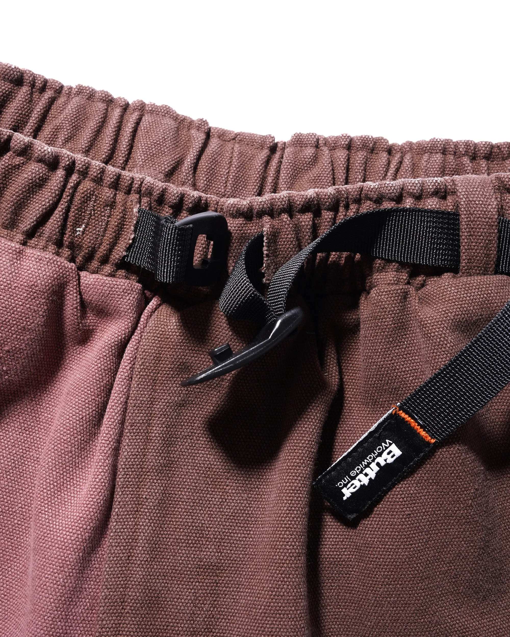 Washed Canvas Patchwork Pants, Washed Burgundy