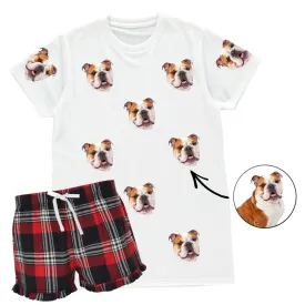 Women's Dog Pyjamas - Tartan Shorts