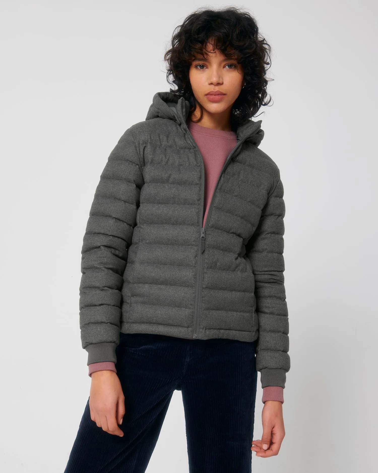 Women's Eco Padded Jacket - Stella Voyager Wool-Like Jacket STJW897