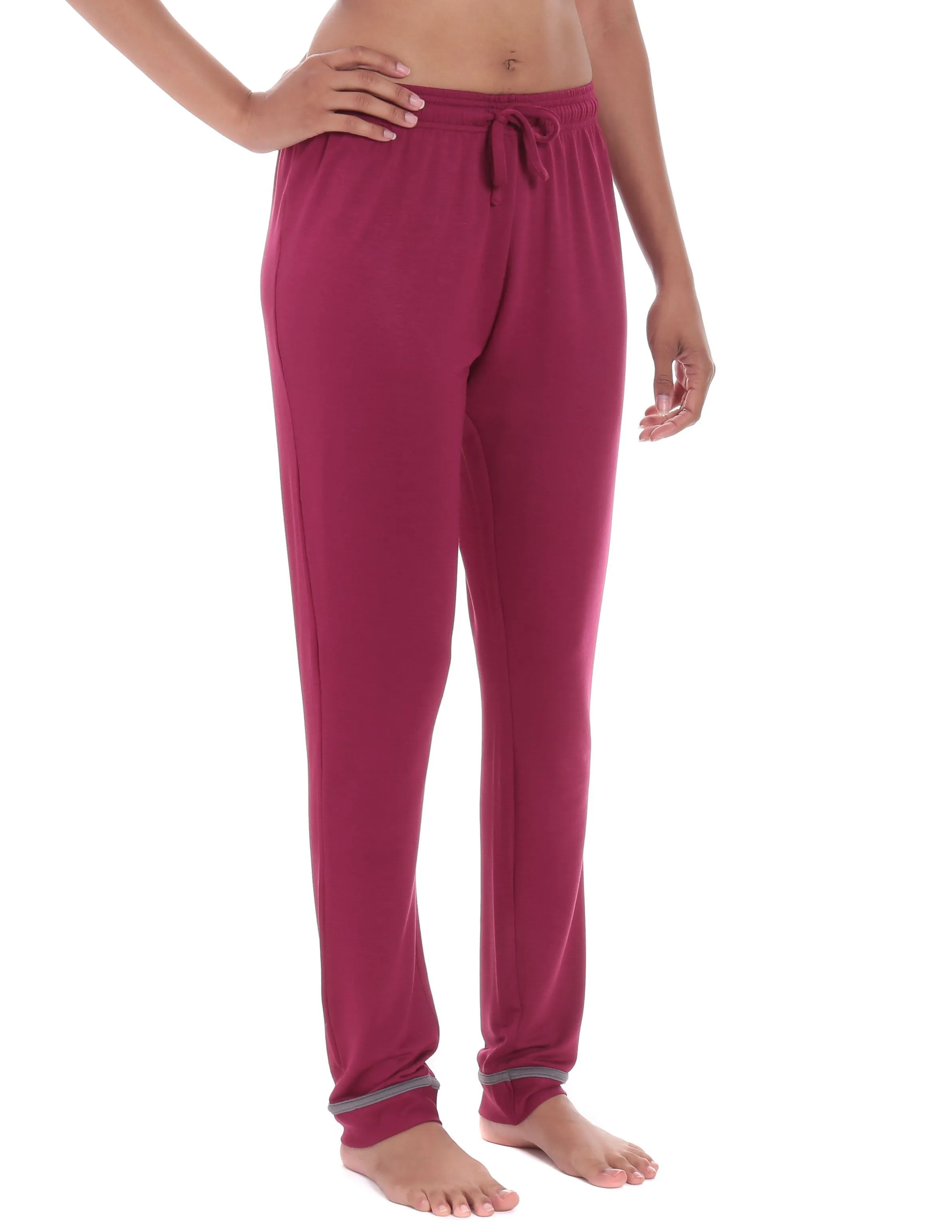 Women's Jersey Knit French Terry Tapered Lounge Pant