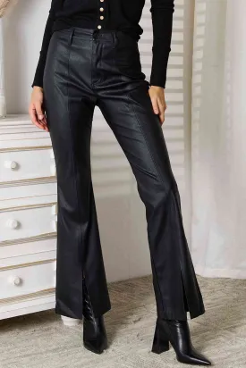 Women's Kancan Slit Flare Leg Pants